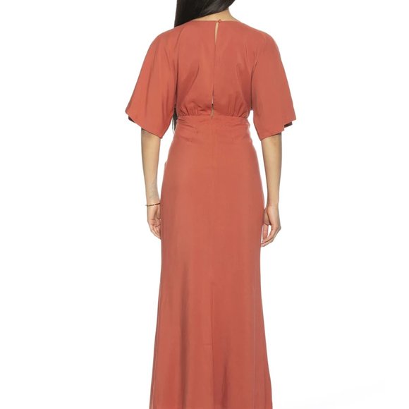 Alexia Admor NAOMI DRAPED DRESS - Rust - Size 10 - Picture 3 of 9